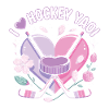 Pastel Heart Hockey Love