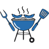 Kettle Grill BBQ Sausages Vector