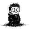 Besorgtes Kind-Hoodie-Oversize-Manga