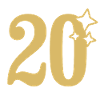 20th Birthday 20th Anniversary Gold Star