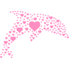 Dolphin with small hearts
