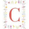 Floral initials "C", letters monogram