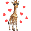 Baby Giraffe Hearts Summer