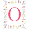Floral initials "O", letters monogram