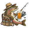 Angler-Forellen Design 