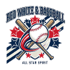 Red White Baseball All Star Spirit
