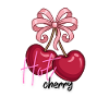 Cherry hearts with bow