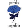 Blaues Rosensilhouette-Design