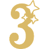 3 Year Anniversary 3rd Birthday Star
