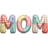 Mom Lettering Patchwork Fabric Look