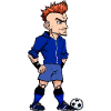 Blauer Fussballer