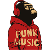 Gorilla Punk Music Hoodie Tee