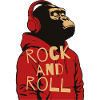 Gorilla Rock And Roll Hoodie