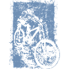 BMX Mountainbike Downhill Silhouette Grunge