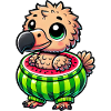 Whimsical Dodo Watermelon Fruit