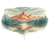 Pastel Mountain Lake