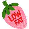 Low Fat Strawberry Funny Fruit Design