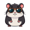 Chic hamster orange glasses