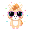 Pony chic purple glasses