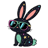 Galactic Rabbit Neon Glasses