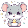 Kawaii mouse with cheese