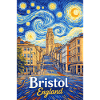 Bristol England Starry Night Cityscape