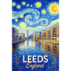 Leeds England Neon Starry Canal Magic