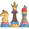 Schachfiguren Eiscreme Schachspiel Kinder Schach