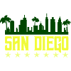 San Diego Skyline Neon Yellow