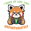 Mürrischer Panda mit Kaffee - Morgenmuffel