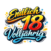 Endlich 18 Volljährig Neon Script