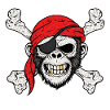 Pirate Monkey Skull Bandana