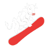 Cow on skateboard