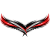 Sporty jersey design Symmetrical effect