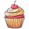 CherriesKrem Cupcake Illustration