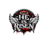 He is risen with angel wings