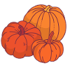 Cartoon Style Pumpkins