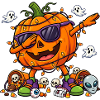 Dabbing Pumpkin Kids Boys Toddlers Funny