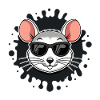 Cool Mouse Sunglasses Ink Splash