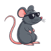 Ratten-Stilvolle Dunkle Brille