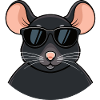 Mouse chic black glasses