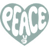 Peace Herz mit Peacezeichen