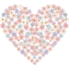 Pastellblumen Herzmotiv