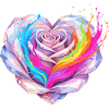 Crystal Heart Rainbow Fusion