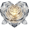 Geometric Crystal Rose Heart
