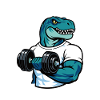 Trainosaurus Rex Funny Gym Dinosaur Shirt
