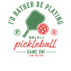 Pickleball Funny Player Playing Pickleball Court