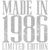 1986 Vintage Born Vintage Birthday Gift