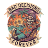 Skeleton Beach Humor Graphic