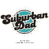 Suburban Dad, Black Blue Retro Logo
